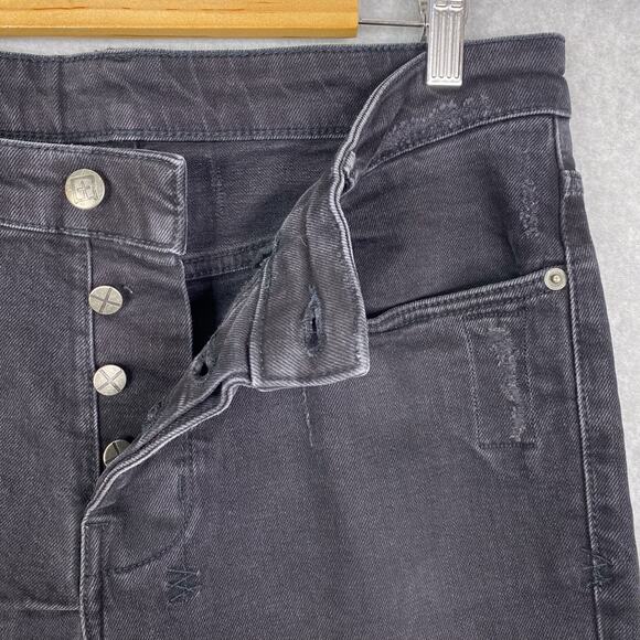 Ksubi Jeans Mens 33 (Fits 35x32) Black Chitch Boneyard Slim Fit Button Fly - Picture 4 of 10